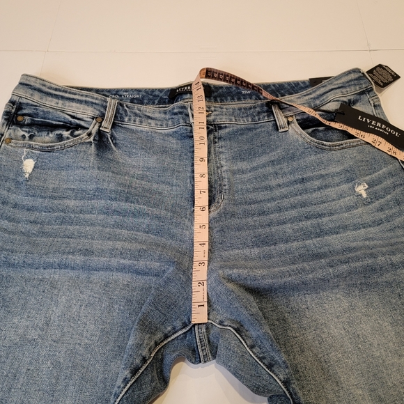 Liverpool Kenndy Crop Straight Jeans with Destruction LM7195VH Size 22W NEW! - Picture 8 of 17
